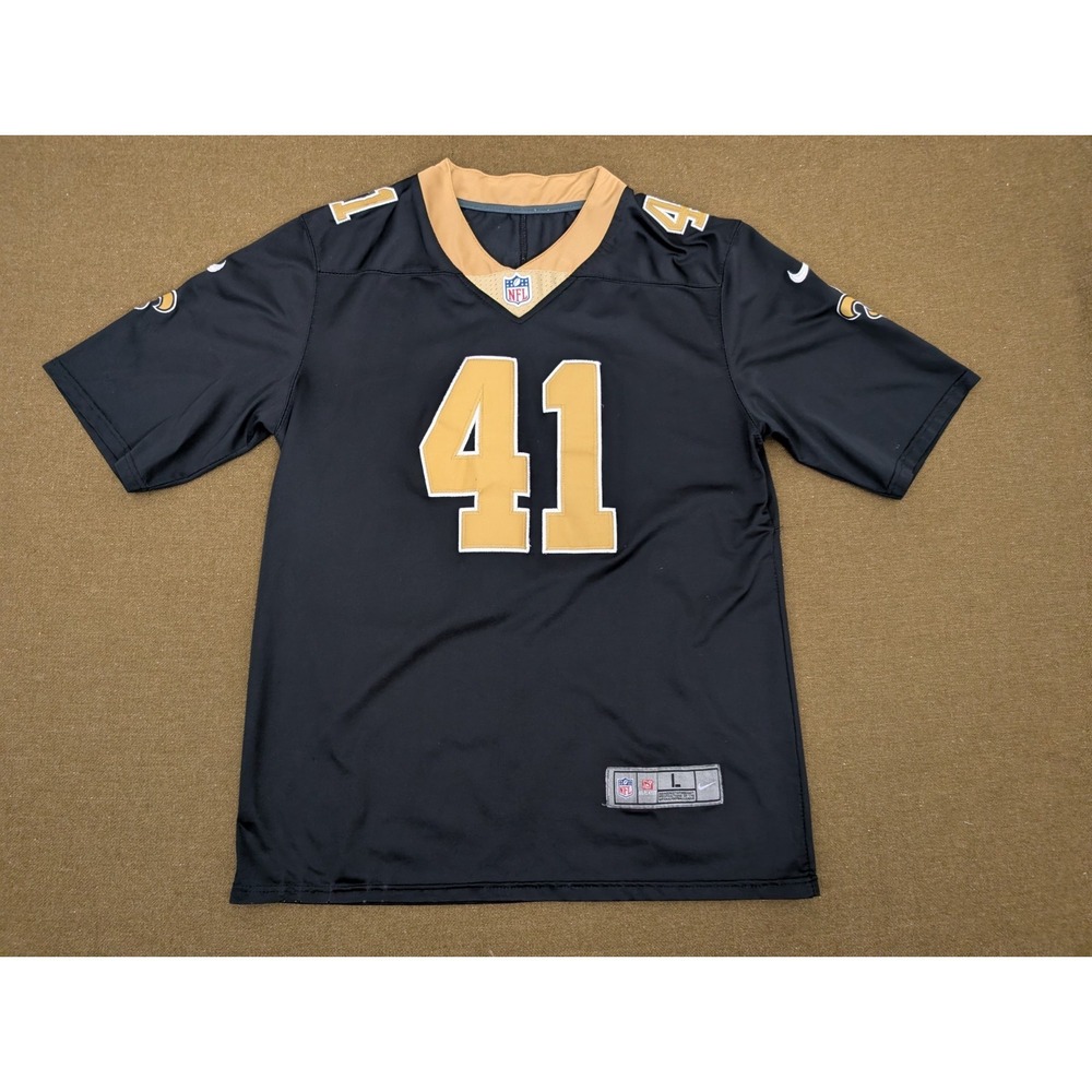 New Orleans Saints Alvin Kamara #41 Black Jersey All Stitched Adult Large Used